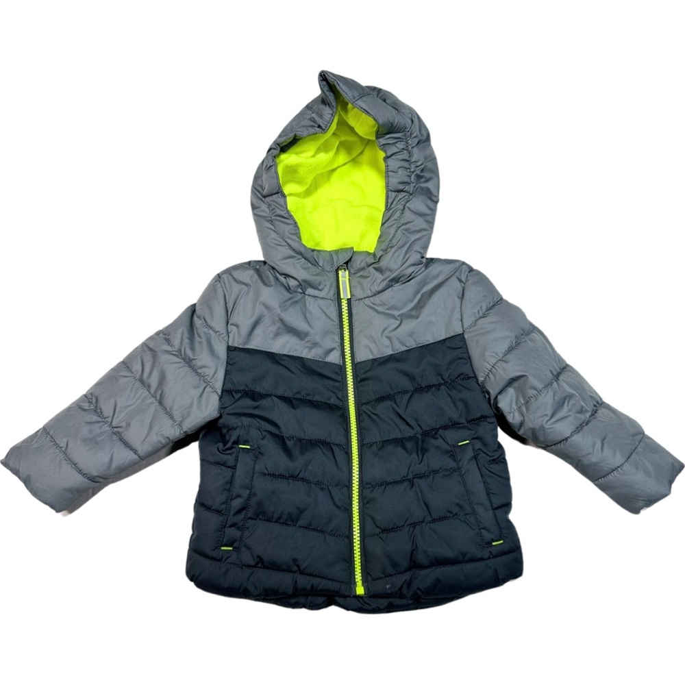 Healthtex Baby Grey Puffer Jacket with soft Lining 12m Boy